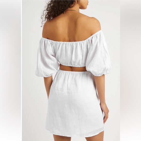 Faithfull the brand Almere cutout linen mini dress - Picture 6 of 11